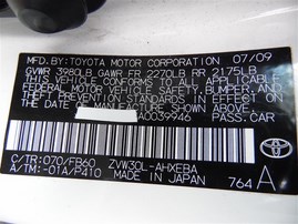 2010 Toyota Prius White 1.8L AT #Z22090